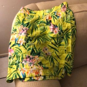 Tommy Bahama floral and hummingbird print. Bright